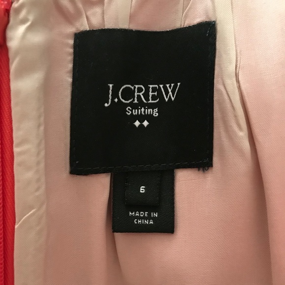 J. Crew Coral Suiting Dress Size 6 - Picture 3 of 3